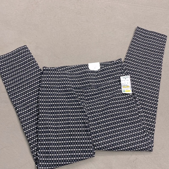 NWT Jules and Leopold Pull On Slim Crop Leg Ankle Length Graphic Pants Size S !! - Picture 2 of 13